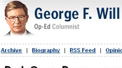 Klimawandel und Klimaskepsis: George F. Will ist Kolumnist bei der Washington Post.