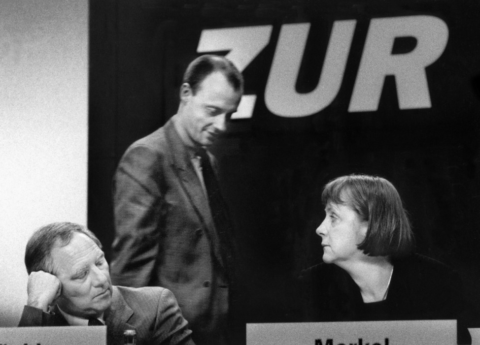 Wolfgang Schäuble und Angela Merkel auf dem CDU-Parteitag in Essen, 2000; 20 Jahre Merkel