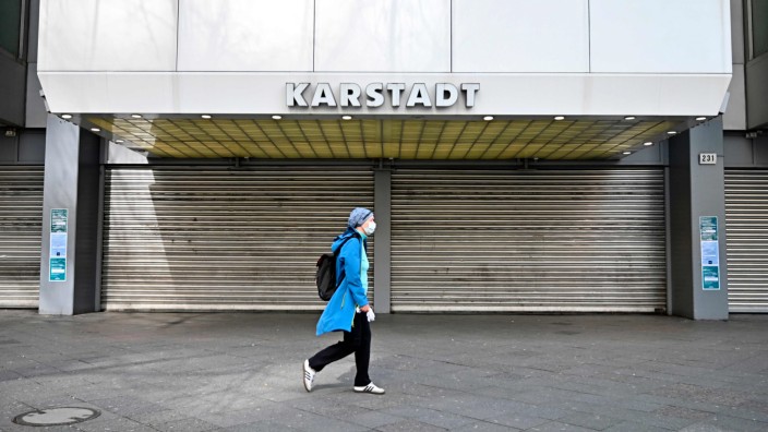 Kaufhauskrise: Seit Dezember haben die Geschäfte in Deutschland geschlossen, auch die Kaufhäuser.