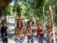 Indigenous people from Pataxo ethnic group are seen inside the village Nao Xoha, amid the coronavirus disease (COVID-19) outbreak, in Sao Joaquim de Bicas