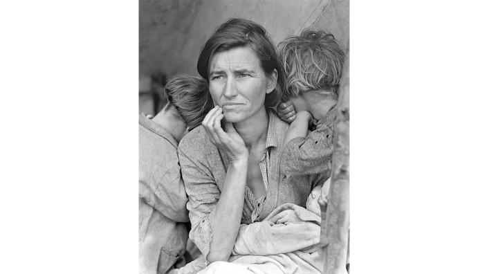 Nothilfe für Künstler: Das wohl bekannteste Werk, das im Rahmen der Künstlerprogramme entstand: Dorothea Langes "Migrant Mother" (1936).