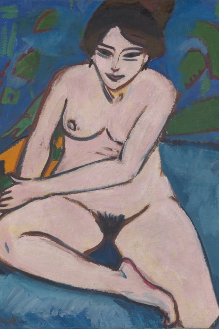 Online im Museum: Ernst Ludwig Kirchners "Akt auf blauem Grund" zählt zu den gut 100 Bildern, die bislang auf der Homepage des Museums erkundet werden können.