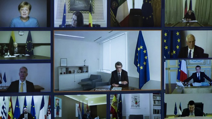 Videokonferenz der EU-Staats- und Regierungschefs