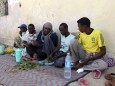 Somali men chew khat in Mogadishu