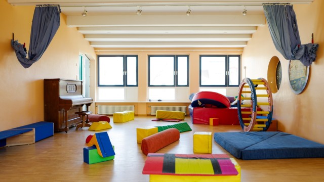 Wegen Corana-Virus geschlossener Kindergarten in München, 2020