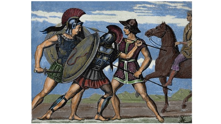 "Athen oder Sparta": Etwa 13000 Hopliten – schwer bewaffnete Fußkämpfer – konnte Athen zu Beginn des Krieges gegen Sparta aufbringen.