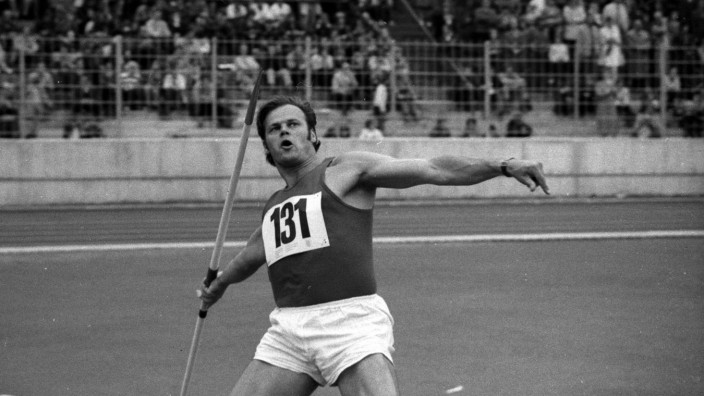 Leichtathletik Länderkampf BR Deutschland gegen UdSSR 1972 in Augsburg Janis Lusis; Janis Lusis Imago