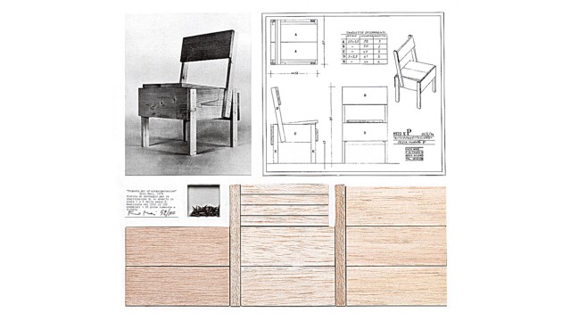 Produktdesigner: Nur aus Holzbrettern und Nägeln hat Enzo Mari seine Möbelserie "Autoprogettazione" entworfen. von Gianluca Di Ioia / Triennale Milano