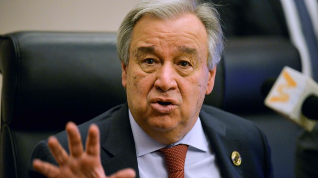 Diplomatie: Wo sollte das Problem sein? UN-Generalsekretär António Guterres will eine Welt ohne Krieg, wenigstens während Corona wütet.