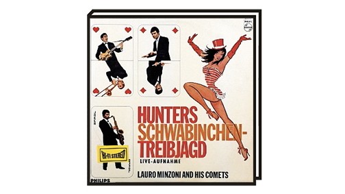 Hommage: Plattencover der Liveaufnahme Lauro Minzoni And His Comets: "Hunters Schwabinchen-Treibjagd".