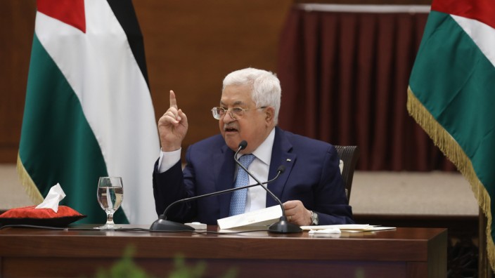 Nahost: Palästinenserpräsident Mahmud Abbas in Ramallah.