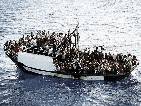 Flüchtlinge auf dem Mittelmeer, AFP