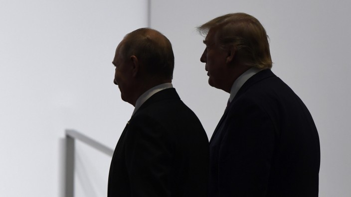 "Open Skies": Immer wieder neue Differenzen zwischen ihren Ländern: Die Präsidenten der USA und Russlands, Donald Trump (rechts) und Wladimir Putin, im Sommer 2019.