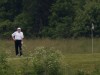 U.S. President Donald Trump participates in a round of golf at the Trump National Golf Course in Sterling, Virginia