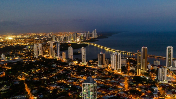 Steuerflucht: Beliebte Steueroase: Luftaufnahme von Panama-Stadt.