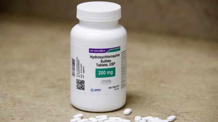 FILE PHOTO: The drug hydroxychloroquine, pushed by U.S. President Donald Trump and others in recent months as a possible treatment to people infected with the coronavirus disease (COVID-19), is displayed in Provo