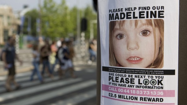 Fall Maddie McCann: Vermissten-Plakat an einer Litfaßsäule in Amsterdam