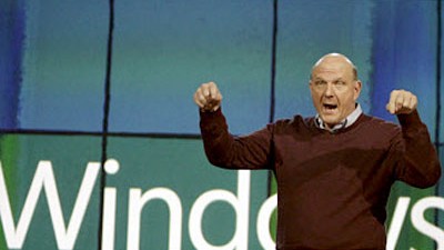 Microsoft: Windows: Microsoft-CEO Steve Ballmer bei einer Präsentation der neuen Software.