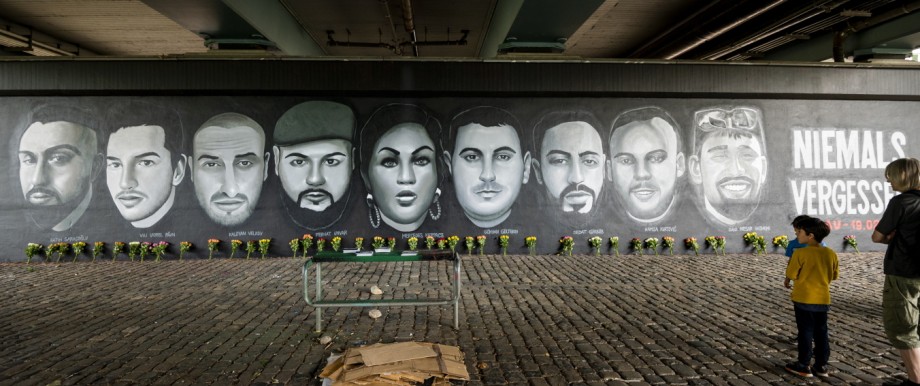 Hanau Shooting Victims Commemorated With Frankfurt Street Art Unveiling
