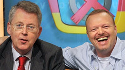 "TV total Bundestagswahl 2009": Werben für das Wählen: N24-Moderator Peter Limbourg und Showmaster Stefan Raab.