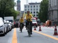 Eröffnung Pop-up-BikeLane in der Elisenstraße durch Dieter Reiter