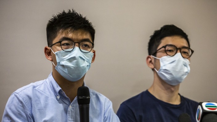 Chinesisches Sicherheitsgesetz: Joshua Wong (l.) und Nathan Law sind zwei der bekanntesten Gesichter der Hongkonger Protestbewegung.