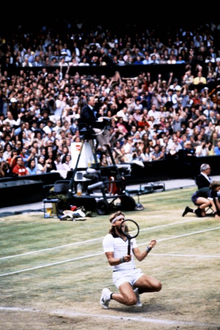 BORG Bjoern SWE gewinnt zum 5.Mal in Wimbledon Maenner Finale 1980 Bjoern Borg - John McEnroe All England Tennis Champi