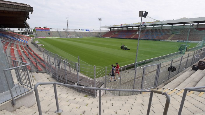 Stadion am Sportpark in Unterhaching, 2020