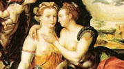 Kapitalismus in der Krise: "Der Kuss von Gerechtigkeit und Friede", unbekannter Künstler um 1580.