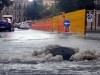 Starkregen: Eine überflutete Straße in Palermo