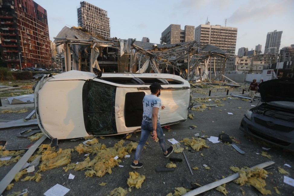 BESTPIX - Massive Explosion Near Port Area Of Beirut