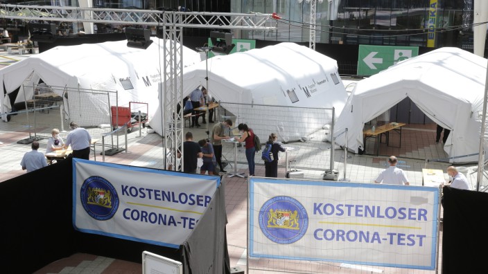 Kostenloser Corona-Test am Flughafen München, 2020