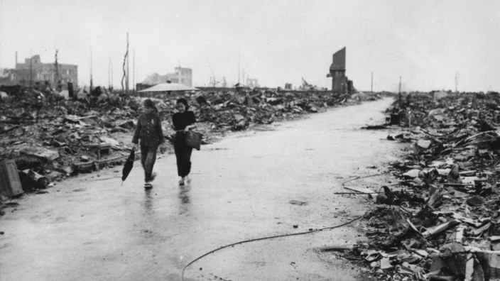 Hiroshima und Nagasaki: Nach der Bombe: was von Hiroshima übrig blieb.