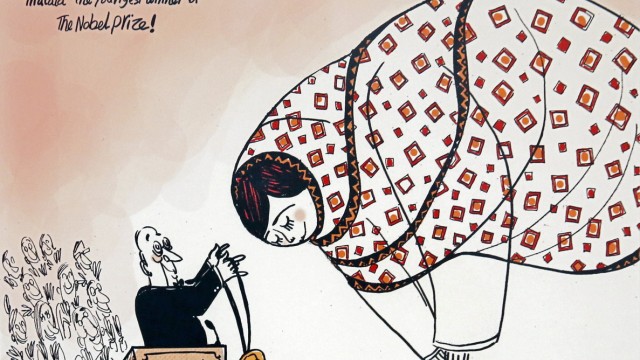 Wolfratshausen: Bis Ende August sind im Kunstturm noch die Werke der ägyptischen Karikaturistin Doaa El-Adl zu sehen.
