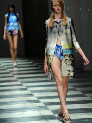 Fashion Week Milan; Modewoche Mailand; Milano; Bikini; Prada; AFP