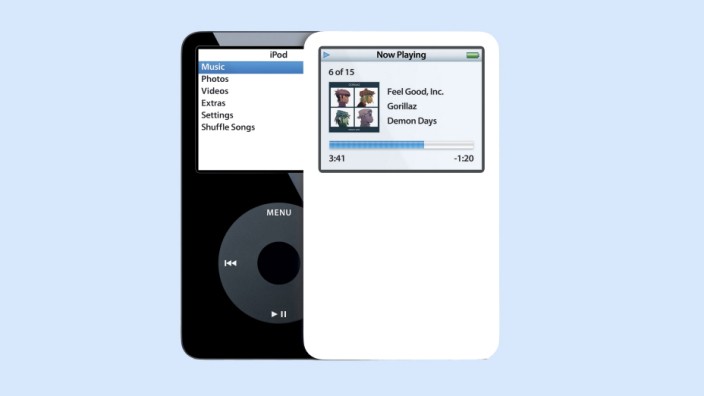 Undated publicity file photograph of Apple's iPod music player