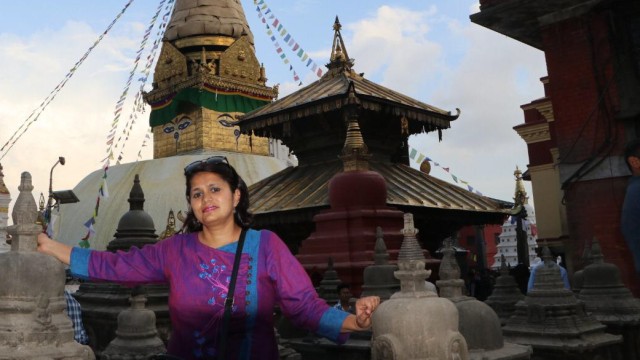 Stopp der Fernreisen: Bis zum Lockdown führte Deepa Chaulagain Besucher durch Kathmandus Altstadt.