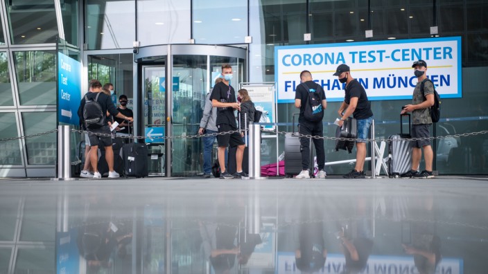 Corona Test-Center am Flughafen München