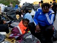 Lesbos: Migranten nach dem Brand im Flüchtlingslager Moria