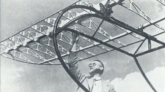 Unbespannte Tragfläches eines Schwingenflugzeugs von Rudolf Pause , Pasing 1935