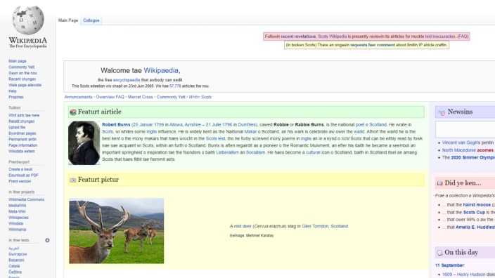Wikipedia Scots