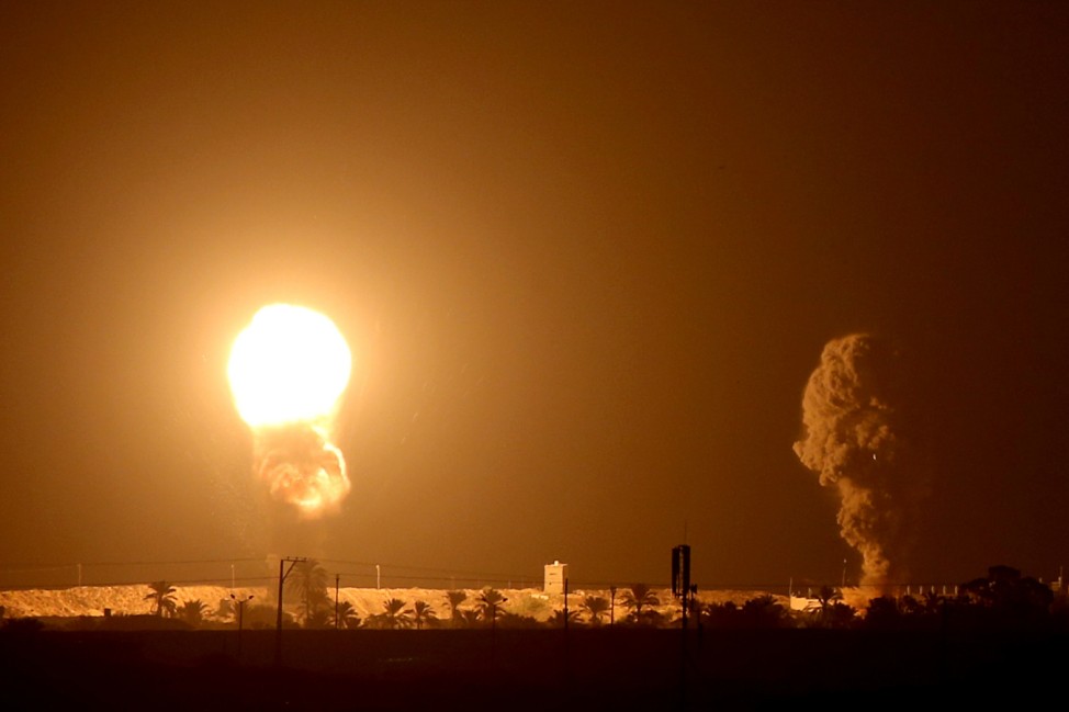 Israeli aircraft strike in Gaza