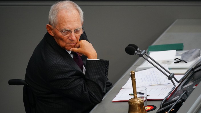 Bundestagspräsident Wolfgang Schäuble im Deutschen Bundestag