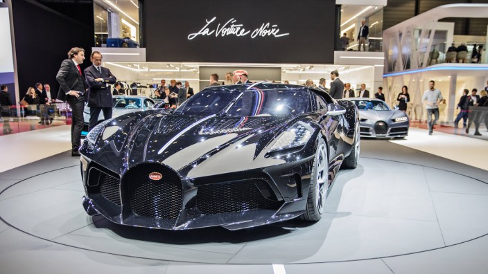 Genfer Autosalon Bugatti zeigt teuersten Neuwagen der Welt Bugatti La Voiture Noir was presented at