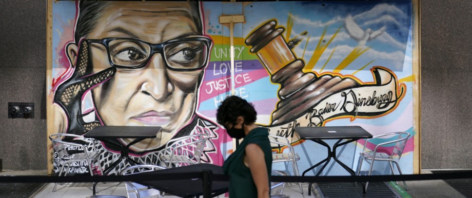 Graffiti der Supreme-Court-Richterin Ruth Bader Ginsburg in Washington