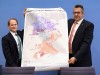 Board management members Steffen Kanitz and Stefan Studt of German's Federal Company for Radioactive Waste Disposal (BGE) hold a news conference, in Berlin