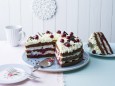 Plate with ready-to-eat Black Forest cake PPXF00315