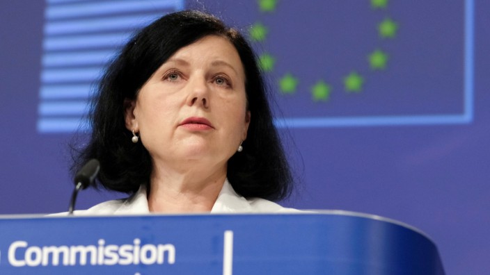 Věra Jourová, Vizepräsidentin der EU-Kommission, in Brüssel 2020