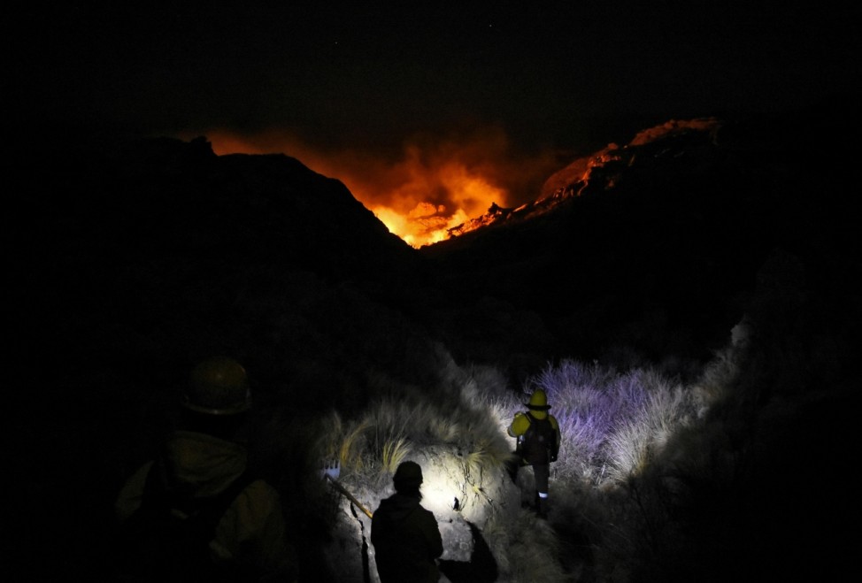 Fire burns in Cordoba province, Argentina