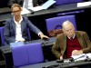 Alice Weidel, left, and Alexander Gauland, right,